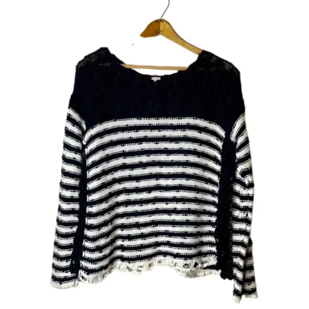 Super Cute! Free People Striped Sweater - Picture 2 of 6